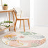 3Ft (Pink,3'x3') Lahome Boho Pink Round Area Rugs - Soft Cute Small Circle Rug for Kids Nursery Room, Washable Non-Slip
