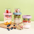 6 Pack 16 OZ Wells Overnight Oats Containers with Lids, Dual Layer Yogurt Containers with Dry and Wet Separation
