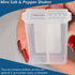 Home-X Mini Salt and Pepper Shakers, Clear Plastic Set of 2, Dishwasher Safe Travel Shakers with Lids