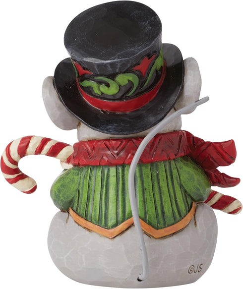 Enesco Jim Shore Heartwood Creek Christmas Mouse with Top Hat Miniature Figurine, Hand Painted Collectible, 3.74 Inch
