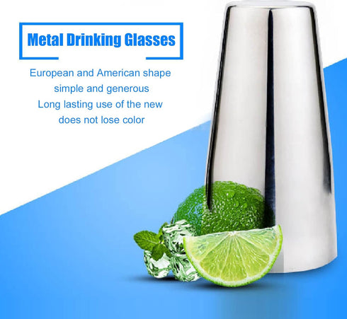 Stainless Steel Malt Milkshake Mixer Cup, Thickening Metal Drinking Glass for Bar, Hand Blender, 750ML