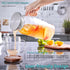 2 68 oz Bivvclaz Liter Glass Pitcher with Lid and Handle, Glass Carafe for Hot/Cold Water, Large Iced Tea Pitcher