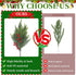 12Pcs Christmas Norfolk Pine Stems with Red Berries, Real Touch Artificial Norfolk Pine Branches for Vase,DIY Crafts