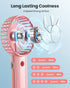 Mini Portable Folding Handheld Fans USB Rechargeable Personal Fan Neck Desktop 4-speed 3-in-1 Silent Handheld small Fan 6-15 hours battery life Suitable for summer travel Camping Outdoor Kids Gift by AaoLin
