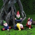 Yoga Gnome Miniature Garden Gnome, Fairy Garden Accessories Set of 4 Little Outdoor Gnomes