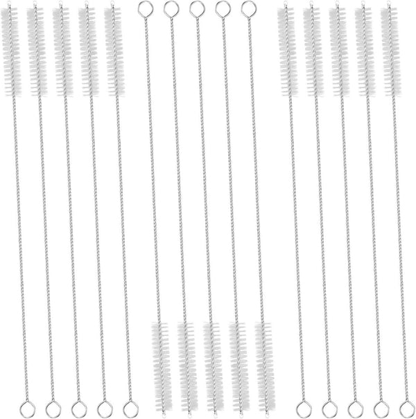 GFDesign Drinking Straw Cleaning Brushes Set, 10 Inches Extra Long, 10mm Wide Pipe Cleaner, Set of 15