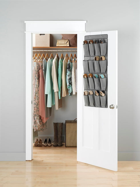 16 Whitmor Pocket OTD Shoe Organizer Gray