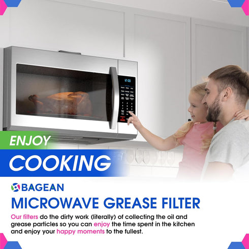 Microwave Filter Replacement 9" x 7.72" Fits WB6X486 GE Microwave Filter, Aluminum Mesh Screen Grease Filter