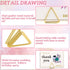 Eersida 60 Pieces Table Number Holder, Small Triangle Shape Clip for Wedding, Baby Shower Party, Gold