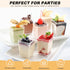 wtarabur 320-Pack 5 oz Dessert Cups with Spoons Mini Plastic Dessert Cups for Party Yogurt Parfait Jello Fruit
