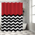 Vandarllin Red Black and White Chevron Shower Curtain, Extra Long 72x84 Inches, Custom Made