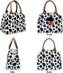 Insulated Lunch Bag - Reusable Lunch Box Cooler Tote Bag for Women Men Adults Work Picnic, Cow Print