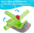 Swimming Skimmer Net,17.5" Sepetrel Deluxe Pool Cleaning Kit Including Rubber Edge Pool Brush Head & Hand Scrub