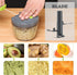 Food Chopper Vegetable Cutter - Cambom Hand String Chopper for Onions, Fruits, and Nuts, BPA Free Material (Gray)