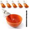 Eggluuz Chicken Waterer Cups, 6 Pack Automatic Chickens Water Cups for Poultry Orange