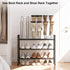 6 2-Tier 9 Closet STO STO Detachable Shoe and Boot Rack Organizer, Metal Stackable Boot Rack for Pairs, Shoe Rack