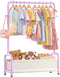 ZHKINGGS Kids Clothing Rack with Storage Shelf, Kids Dress Up Storage for Coats,