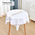 36x36 Inch Small Square Tablecloth Washable Polyester Side Table Cloth Solid White Heavy Duty End Table Cover