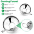 Canning Funnel with Strainer, Food Grade Metal Funnel for Kitchen Use, Large & Small Wide Mouth for Mason Jars