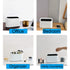 SUBEKYU 0.4 Gal Mini Countertop Trash Can - Small Desktop Garbage Can for Office, Tiny Wastebasket, Plastic, White