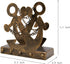 OwlGift Vintage Metal Nautical Anchor & Chain Napkin Holder, Freestanding Tabletop Napkin Storage, Navy Themed Paper