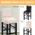 Counter (2 Pack, YISUN Waterproof Bar Stool Covers, Pu Leather Chair Cover Removable Washable Barstool Slipcovers