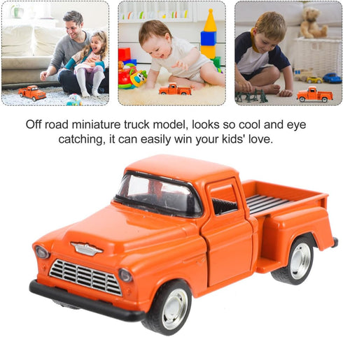 4.92X1.96X1.57In TOYANDONA Small Pickup Truck Model Miniature Figurine Kids Toy Gift for Home Decor Tabletop Display