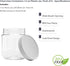 Plastic Storage Jars with Leak Proof Lids, BPA Free, Hand Wash Only (12oz Jar, 6PK)