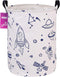 Laundry Hamper Large Canvas Fabric, Lightweight Storage Basket for Toys and Dirty Clothes (Spaceships)