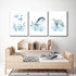 Set 3,Bedroom 16x24in Wodkwq Ocean Nursery Canvas Wall Art,Nursery Wall Decor,Kids Bathroom Decor,Under The Sea
