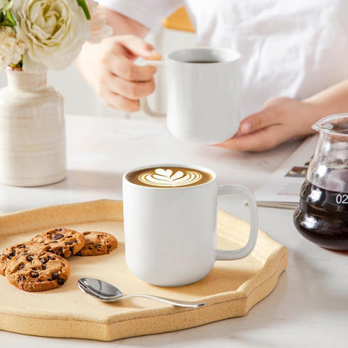 Set, 12 oz Set 6, vancasso Porcelain Coffee Mugs Ceramic Coffee Cups for Latte Hot Tea Cappuccino Cocoa Milk Cups