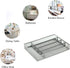 JANE EYRE Drawer Organizer, Silverware Flatware Storage Divider, 5 Component Mesh Wire with Non-slip Feet