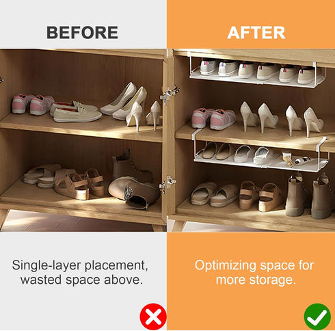 1 Pack 0.94 Inches Expandable Under Cabinet Shelf, Under Shelf Basket with Thick Clips for Kitchen Cupboard, Metal