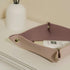 OLETHA Small Valet Tray, Travel Catch All Bowl for Keys, Jewelry, Wallet & Change, Pink Desk Organizer