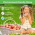 Kynup 4 Packs Reusable Metal Straws with Silicone, Travel Drinking Straws with Case, Keychain, Cleaning Brushes, 20 PCS