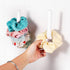 Cunhill Waterproof Wall Hair Accessories Organizer with Adhesive Scrunchie Holder, Simple Style, White Hairband Hooks