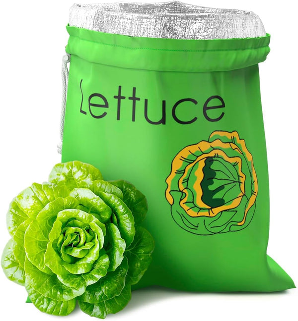 3-Layer Lettuce Keeper for Refrigerator 13.37x11 Reusable Produce Storage Bags with Foil