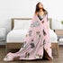 Perinsto 50" 40" Cute Dogs Pink Throw Blanket Ultra Soft Warm All Season Puppy Animals Decorative Fleece Blankets