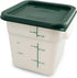 Carlisle FoodService Products 4 Quarts Square Food Storage Container, Stackable Design for Catering, White