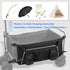 Collapsible Wagon Side Pocket with Reflective Strip, Folding Wagon Cart Storage Bag with Mesh Pouch for Umbrella