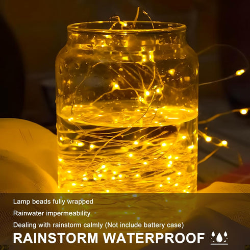 6 Pack 7ft 20 Fairy Lights Battery Operated String Lights, Led Mini Lights, Waterproof Silver Wire Starry for Mason