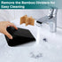 Black Bamboo Toothbrush Holder for Bathrooms, Electric Toothbrush Organizer for Kids and Family Countertop