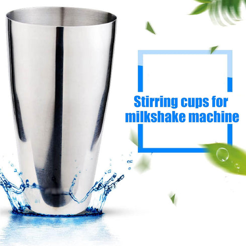 Stainless Steel Malt Milkshake Mixer Cup, Thickening Metal Drinking Glass for Bar, Hand Blender, 750ML