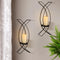 Vesici Candle Sconces Set of Two Metal Wall Candle Holder Wall Mounted