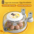 8 360 Egg Incubators for Hatching Eggs, Incubator for Chicken Eggs Degree View, Automatic Egg Turner and Egg Candler