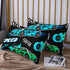 Set 2 Sets. HOSIMA Cartoon Sports Car Bedding - Queen Size, Fast and Furious Racing Car Pattern with Pillowcases, Black