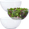 US Acrylic Vista Clear Plastic Bowls Set of 3, 10-inch Salad & Serving Bowls, BPA-free, 135 oz Capacity