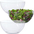 US Acrylic Vista Clear Plastic Bowls Set of 3, 10-inch Salad & Serving Bowls, BPA-free, 135 oz Capacity