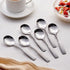 Soup Spoons Set of 6, Stainless Steel 6.1” Heavy Duty Round Dinner Spoon Cutlery, Metal Table Spoon Silverware