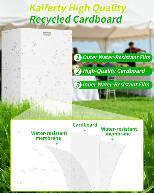 30 2 Pack Kaiferty Gallon Disposable Trash Cans for Parties, Extra Large Collapsible Pop Up Trash Can with Handles